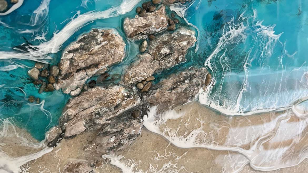 Scorcio mare in resina