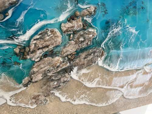Scorcio mare in resina